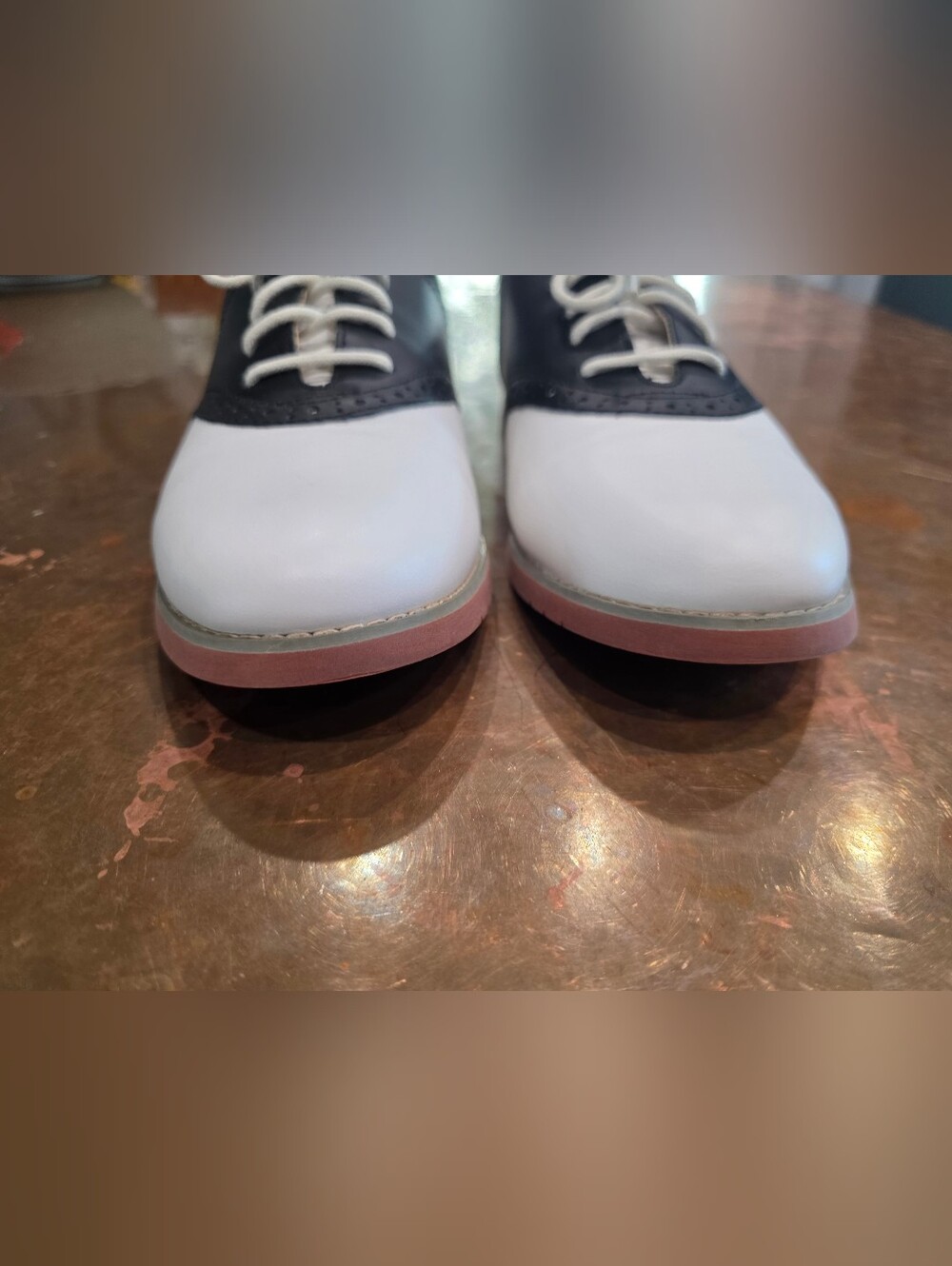 Eastland Sadie Saddle Shoe Oxford in White and Black Women's 1950s Style - Picture 6 of 7